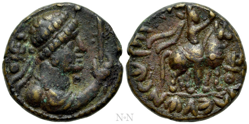 KUSHAN KINGS OF INDIA. Vima Takhto (Soter Megas) (Circa 55-105). Ae Tetradrachm....