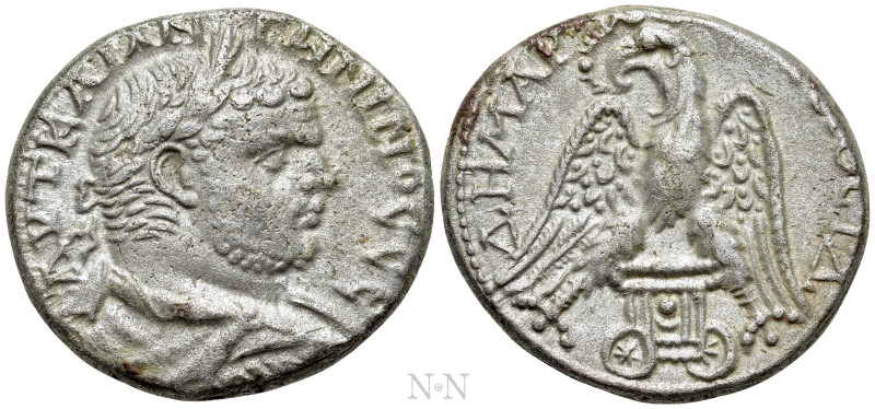 PHOENICIA. Sidon. Caracalla (198-217). Tetradrachm. 

Obv: AVT KAI ANTωNINOC C...