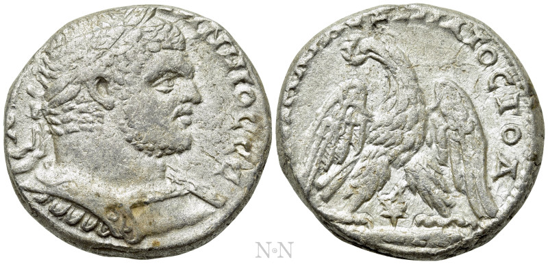 PHOENICIA. Tyre. Caracalla (198-217). Tetradrachm. 

Obv: AVT KAI ANTωNINOC CЄ...