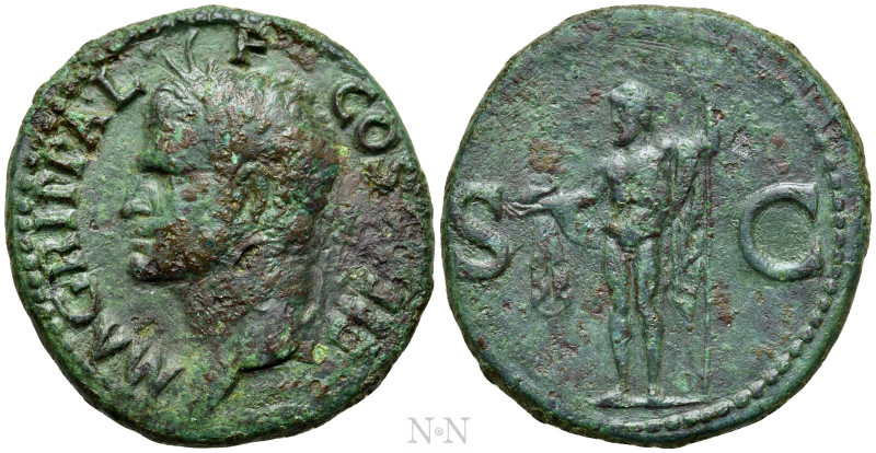 AGRIPPA (Died 12 BC). As. Rome. Struck under Caligula (37-41). 

Obv: M AGRIPP...