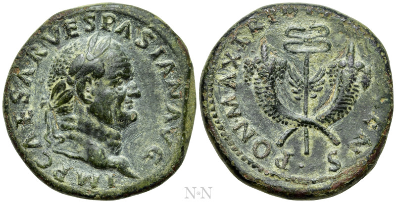 VESPASIAN (69-79). Dupondius. Antioch or Rome mint for use in the East. 

Obv:...