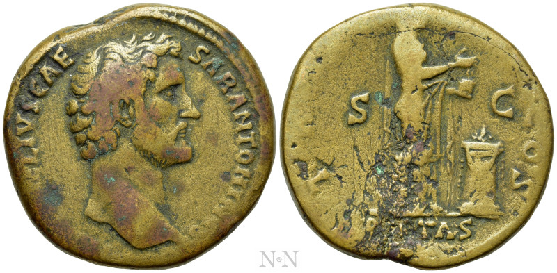 ANTONINUS PIUS (Caesar, 138). Sestertius. Rome. 

Obv: IMP T AELIVS CAESAR ANT...