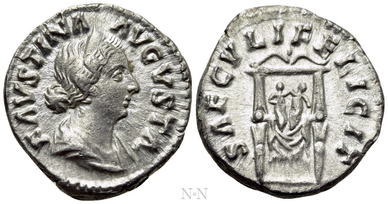 FAUSTINA II (Augusta, 147-175). Denarius. Rome. 

Obv: FAVSTINA AVGVSTA. 
Dia...