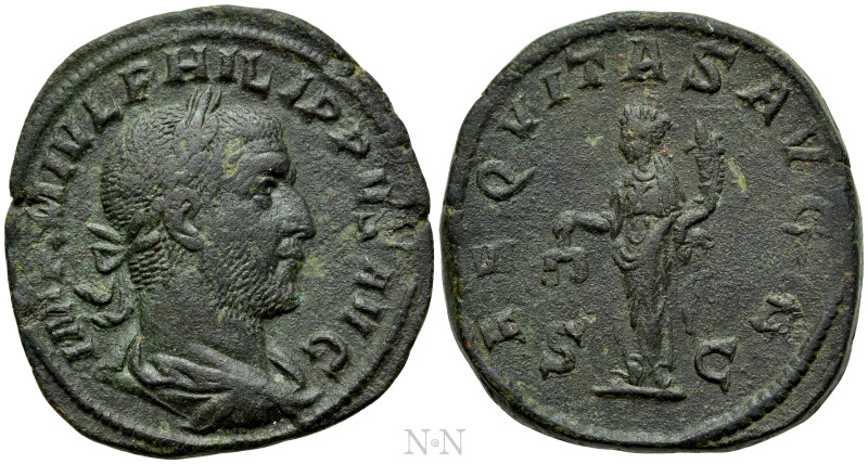 PHILIP I 'THE ARAB' (244-249). Sestertius. Rome. 

Obv: IMP M IVL PHILIPPVS AV...