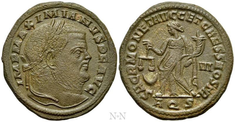 MAXIMIANUS HERCULIUS (First reign, 286-305). Follis. Aquileia. 

Obv: IMP MAXI...