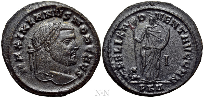 GALERIUS MAXIMIANUS (Caesar, 293-305). Follis. Carthage. 

Obv: MAXIMIANVS NOB...