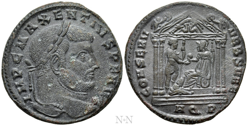 MAXENTIUS (307-312). Follis. Aquileia. 

Obv: IMP C MAXENTIVS P F AVG. 
Laure...