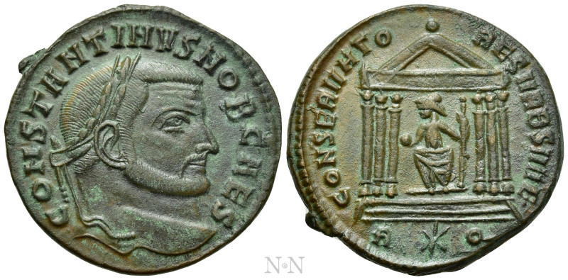 CONSTANTINE I (Caesar, 306-309). Follis. Rome. 

Obv: CONSTANTINVS NOB CAES. ...