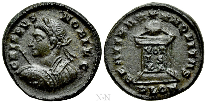 CRISPUS (Caesar, 316-326). Follis. Londinium. 

Obv: CRISPVS NOBIL C. 
Laurea...