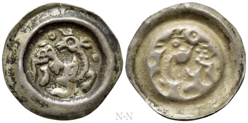 BOHEMIA. Premysl Ottakar II (1253-1278). Bracteate. 

Obv: Lamb leaping right,...