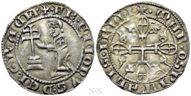 CRUSADERS. Knights of Rhodes (Knights Hospitaller). Hélion de Villeneuve (Grand Master, 1319-1346). Asper - Half Gigliato