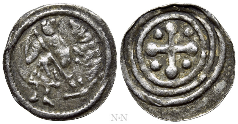 POLAND. Boleslaw III Krzywousty (Wrymouth, 1102-1138). Denar. 

Obv: Figure st...