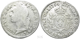 FRANCE. Louis XV (1715-1774). Écu (1754). Pau