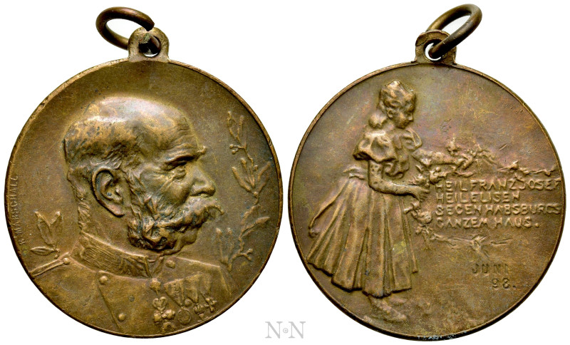 AUSTRIA. Franz Josef I (1848-1916). Ae Medal (1896). By R. Marschall. 

Obv: B...