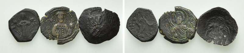 3 Byzantine Coins; Scarcer Types. 

Obv: .
Rev: .

. 

Condition: See pic...