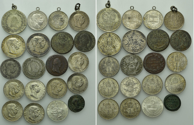 20 Coins of Austria, Hungary etc; Franz Joseph, Maria Theresia etc. 

Obv: .
...