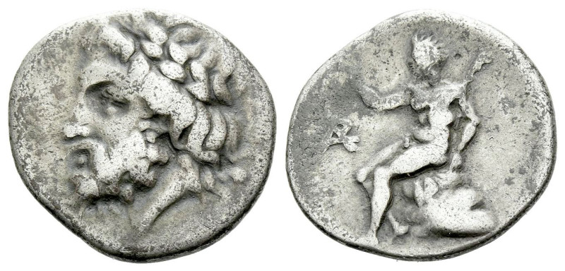 Arcadia, Megalopolis Triobol circa 320-275, AR 17.00 mm., 2.69 g.
Laureate head...