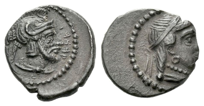 Cilicia, Datemes, 378-372 Tarsus Obol circa 378-372, AR 9.00 mm., 0.62 g.
Diade...