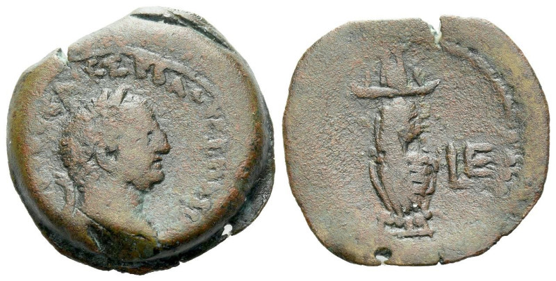 Egypt, Alexandria Vespasian, 69-79 Obol circa 72-73 (year 5), Æ 21.60 mm., 6.84 ...