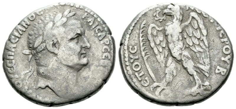 Vespasian, 69-79 Tetradrachm Antiochia circa 69-70, AR 27.00 mm., 13.82 g.
Laur...