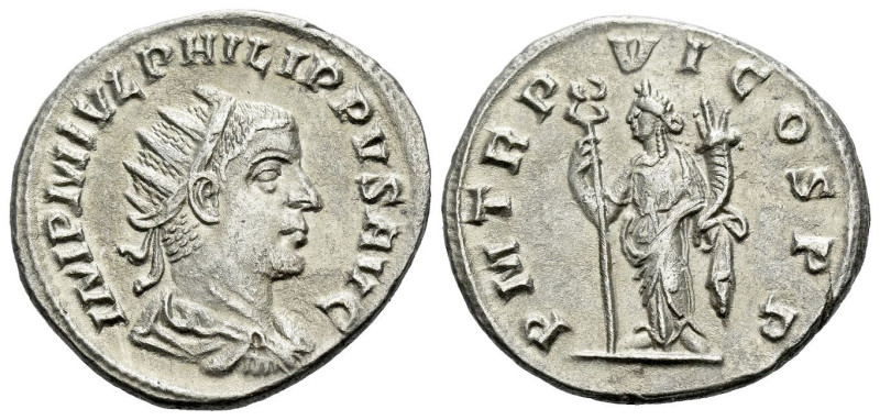 Philip II, 247-249 Antoninianus Antiochia circa 249, AR 20.00 mm., 4.03 g.
Radi...