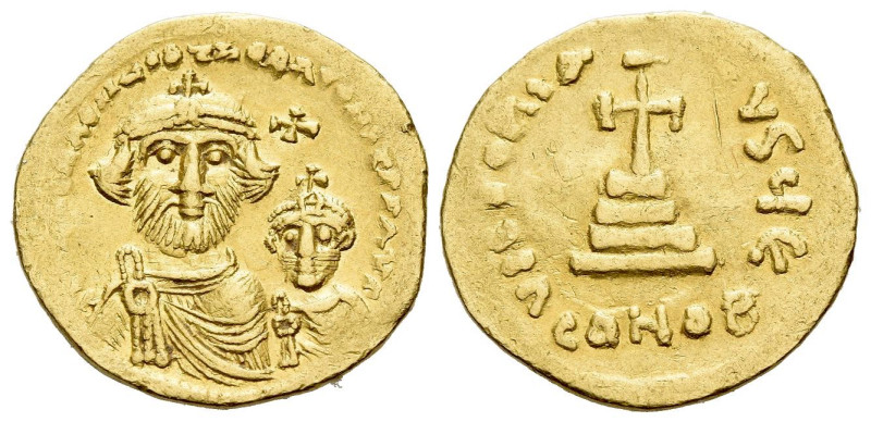 Heraclius and Heraclius Constantine, 610-641 Solidus Constantinople circa 613-61...