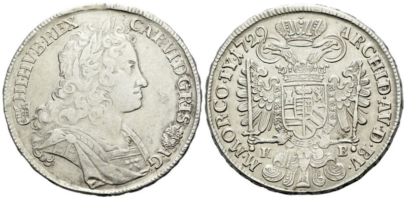 Kremnitz, Charles VI emperor, 1711-1740 Taler 1729, AR 41.00 mm., 28.51 g.
Dav....