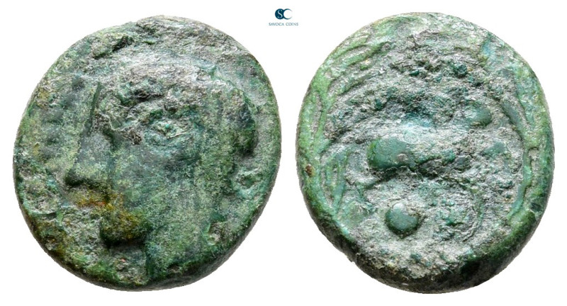 Sicily. Messana circa 420 BC-AD 413. 
Hexas Æ

12 mm, 1,44 g



Good Fine...