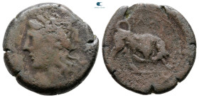 Sicily. Tauromenion circa 275-216 BC. Bronze Æ