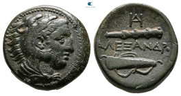 Kings of Macedon. Uncertain mint. Alexander III "the Great" 336-323 BC. Bronze Æ