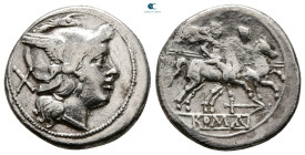 Anonymous 209-208 BC. Rome. Denarius AR