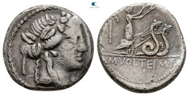 M. Volteius M. f 75 BC. Rome. Denarius AR