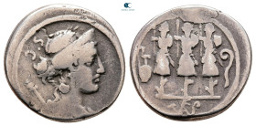 Faustus Cornelius Sulla 56 BC. Rome. Denarius AR