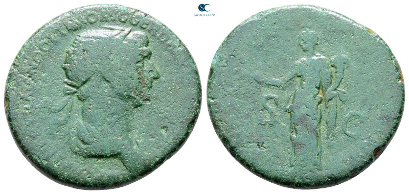 Trajan AD 98-117. Rome
Dupondius Æ

27 mm, 10,37 g



Fine