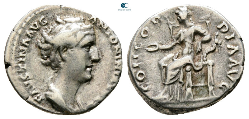 Faustina I, Augusta AD 138-141. Rome
Denarius AR

17 mm, 3,44 g



Very F...