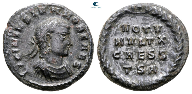 Licinius II, as Caesar AD 317-324. Thessaloniki
Follis Æ silvered

19 mm, 2,9...