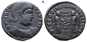 Magnentius AD 350-353. Lugdunum. Follis Æ
