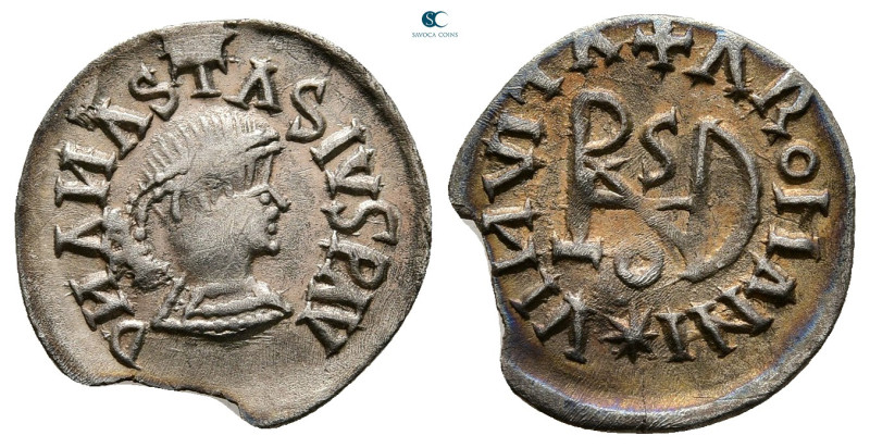 The Gepids. Sirmium 489 BC-AD 526. Pseudo-imperial coinage.
Quarter Siliqua AR...