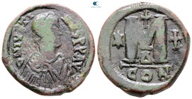 Justin I AD 518-527. Constantinople. Follis or 40 Nummi Æ
