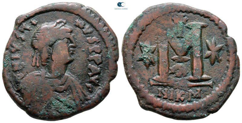 Justin I AD 518-527. Nikomedia
Follis or 40 Nummi Æ

33 mm, 16,87 g



Ve...