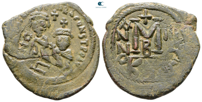 Heraclius with Heraclius Constantine AD 610-641. Cyzicus
Follis or 40 Nummi Æ
...
