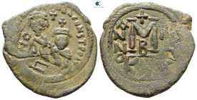 Heraclius with Heraclius Constantine AD 610-641. Cyzicus. Follis or 40 Nummi Æ