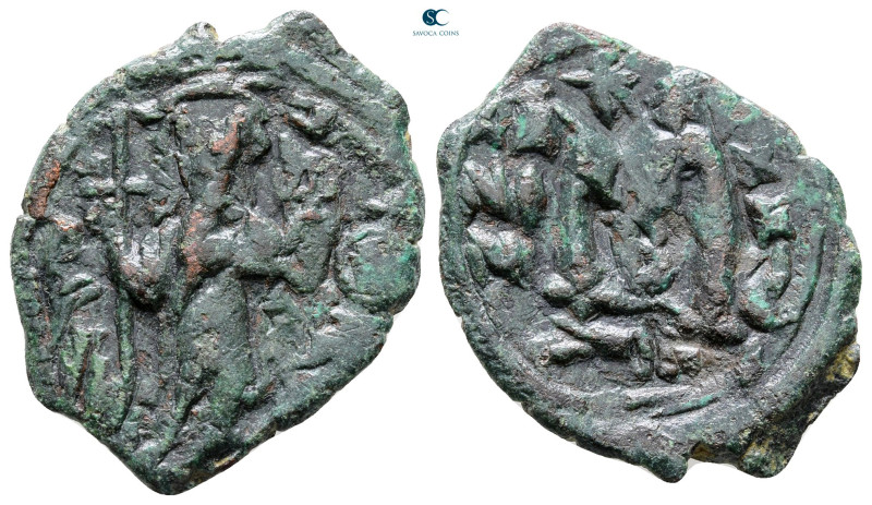 Constans II AD 641-668. Constantinople
Follis or 40 Nummi Æ

27 mm, 4,60 g
...