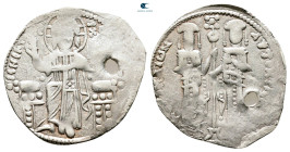 Andronicus II Palaeologus, with Michael IX AD 1282-1328. Constantinople. Basilikon AR