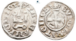 Principality of Achaea. Gui II de La Roche AD 1287-1308. Denier Tournois BI