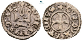 Principality of Achaea. Gui II de La Roche AD 1287-1308. Denier Tournois BI