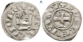 Principality of Achaea. Florent AD 1289-1297. Denier Tournois BI
