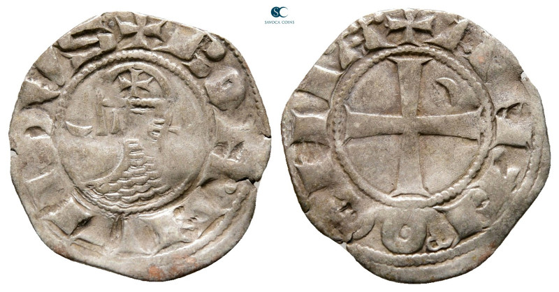 Principality of Antioch. Antioch. Bohemond III AD 1163-1201. 
Denier AR

18 m...