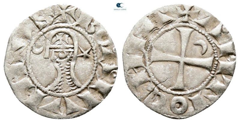 Principality of Antioch. Antioch. Bohemond III AD 1163-1201. 
Denier AR

17 m...