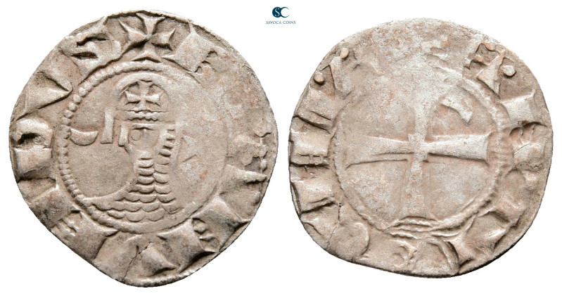 Principality of Antioch. Antioch. Bohemond III AD 1163-1201. 
Denier AR

18 m...